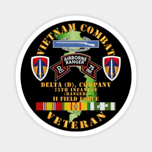 Vietnam Combat Vet - D Co 75th Infantry (Ranger) - II Field Force SSI Magnet